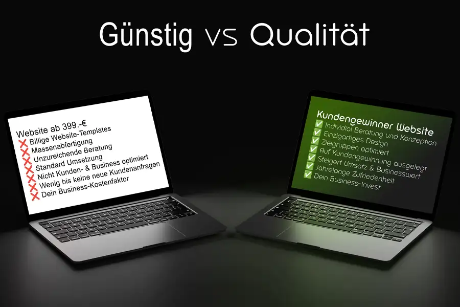 Günstige Website vs Qualität Blog-Artikel zum Thema Webdesign-Trends 2025 und 2026